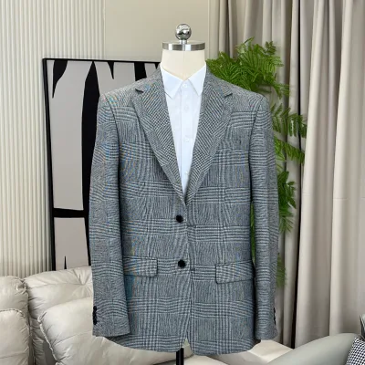 Old Money Vintage Fashion Suit European Aristocratic Design Luxury Wool Tailored Mens