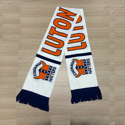 Free Sample 100% Acrylic Football Soccer Spain Scarf for World Cup Custom Winter Scarf
