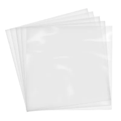 Kinshun CD-016 3 Mils Thick Transparent PE CD Sleeves Reusable for LP Album Covers