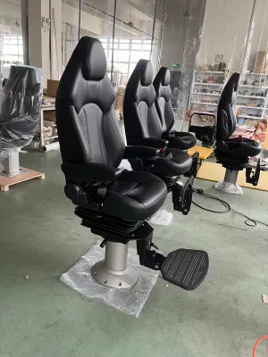 Marine Swivel Adjustable Cushioned pilot Seat with Backrest