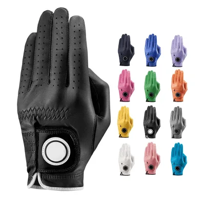 High Quality Durable Grip Golf Accessories Non-slip Left Hand Cabretta Leather Gloves