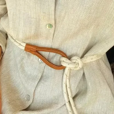 Custom Woven Strap Fashion Luxury Cotton Paracord Dress Waist Women Corset Belt Lady Stomach Belt 2024 Lady's Jeans Belts