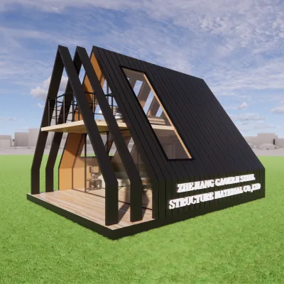 Factory Price Eco-friendly Mobile Vacation LOFT Villa Steel Material Waterproof Feature