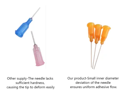 Industrial Glue Dispensing Needle 14G-32G Blunt Tip Needle in Stock High Precision Anti-clog Nozzle for UV Epoxy AB Glue
