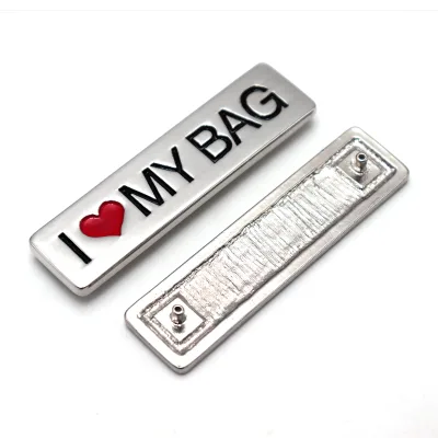 Fashion Bag Hardware Accessories Metal Label Waterproof Nameplate Plate Custom Corrosion Resistant logo Handbag Brand Decoration