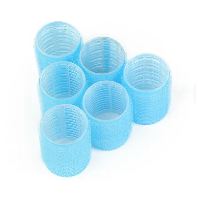 Factory Direct Sale No Heat Self Grip Hair Rollers Custom Color 6Pcs/Bag Nylon Plastic Hair Rollers