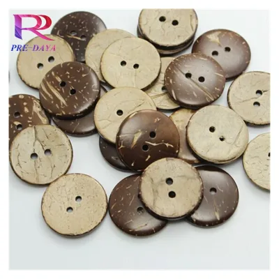 A-Grade Coconut Shell Buttons for Hand Sewing-Natural Coconut Two-Hole Buttons-Multiple Sizes-DIY Buttons for Clothing