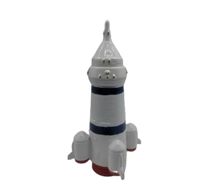 Creative Decor Colorful Abstract Figure Sculpture Living Room Modern Spaceman Figurine Desktop Decoration Ceramic Rocket Statue
