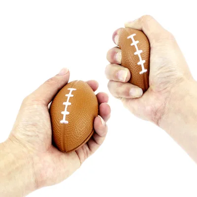 Custom Logo & Size Squeeze Ball Rugby Football Stress Relief Toy for Kids Soft Paw Sensory Squeezing Toy Anxiety Relief Gift