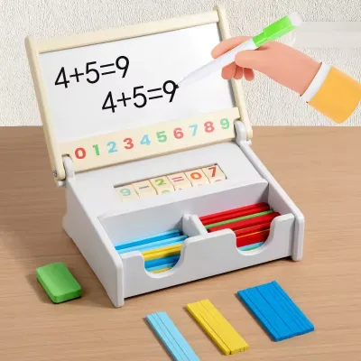Marsmarie Multi-function Wooden Arithmetic Stick Counting Math Eco-friendly Preschool Educational Toy for Toddlers Kindergarten