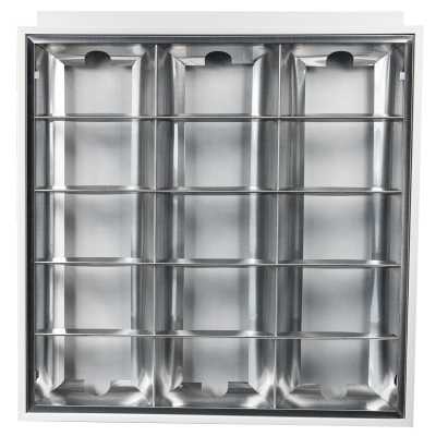Surface Mounted and Recessed Grille Lamp 2x8w 2x16w 3x16w 3x8w 3x9w 3x10w V Shape Leaf Louver Fitting 2ft 4ft T8 Light Fixture