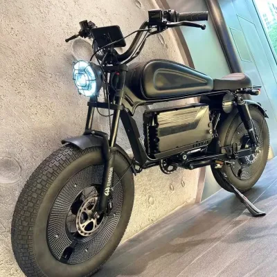 Customisable Logo 20-Inch Aluminum Alloy Electric Motorcycle 1500W 48V Electronic Bike 3-Speed Dual Suspension Hybrid Bike