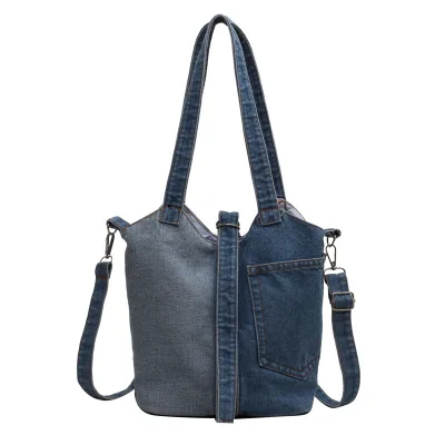 Wholesales Custom New Vintage Denim Lady Shoulder Crossbody Bag Fashion Ladies Underarm Purses Handbag