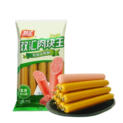 Premium Grade Big Piece Meat Fast Food 55g Ham Sausage Wholesale Price Hot Selling