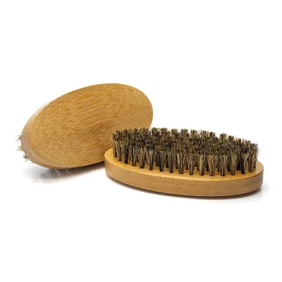 Custom Logo Mens Vegan Wooden Boars Bristle Beard Brush Wholesale