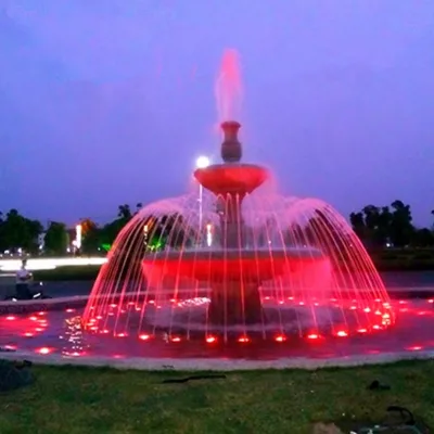 Modern Outdoor Garden Decorative Tiered Water Fountain Stone Marble LED Light Fountain for Hotel Villa Park Courtyard