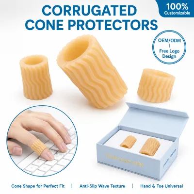 Silicone Ripple Conical Toe Cushion Finger Protector Blister Padding Corn Cushion Blister Shield Friction Reducer Breathable