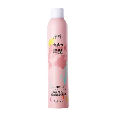 L'ODEIS Strong Hold Foam Mousse 450ml Light & Fluffy Moisturizing French Wool Curl Care for Curly Hair