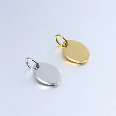 Hot Sale Fujina Mirror Stainless Steel Disc Pendant 8-30mm Tag Hanging Ring Engraved Custom Pattern Jewelry Accessories DIY