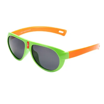 Classic oval shape soft silicone kid polarized UV400 sunglasses