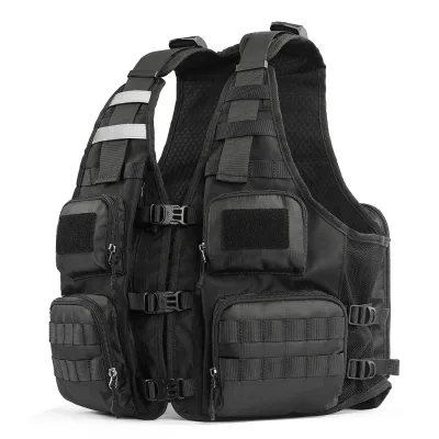 Outdoor Motorcycle Cycling Tactical Chest Pouch Fits Most Running Front Chest Pack with Reflective Patch