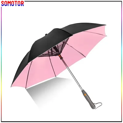 23-inch 8-ribs AA Battery-Powered Umbrella with Multiple Function  Small Fan Windproof Rainproof