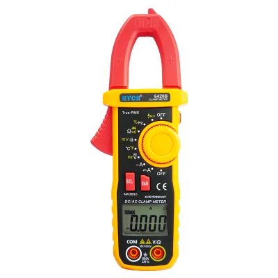 6420B Clamp Multimeter 600A AC DC 600V Temp Frequency Capacitance Tester for Electrical Power Maintenance Troubleshooting