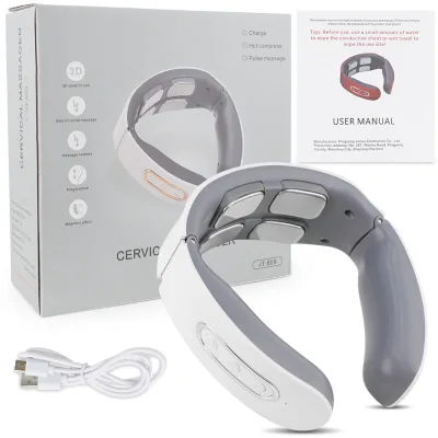 Multi Functional Four Heads Tens Low Frequency Pulses Neck Massager
