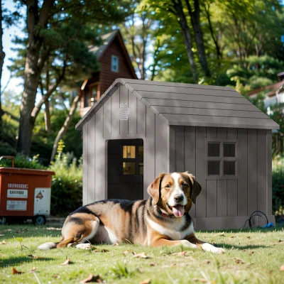 Modern Dog House Indoor Dog Kennels Medium Size with Sunroof Outdoor House Plastic Dog Kennels
