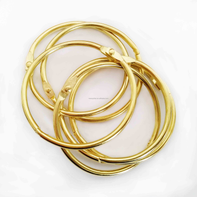 Good Quality Book Page Ring Holders Bronze Plating Golden Color Book Rings Leather Rings