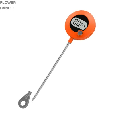 ABS LCD Display Simple Operate Digital Kitchen Thermometer With Stainless Steel Probe