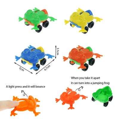 Low Cost Wholesale Mini Plastic Toy Vehicle Other Toy Vehicle Kids Cartoon Animal Frog Sliding Wheel Car for Kids Girls Boys