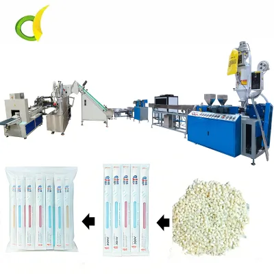 Shinestraw Plastic Straw Packaging Line 60,000-70,000/h Low Cost High Efficiency No Manual Handling PLC Food Factory