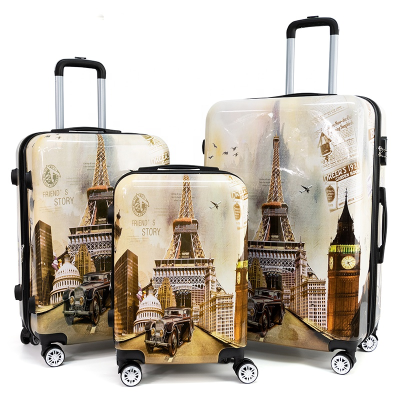 Custom Designer Koffer Hard Shell Travel Bags Case 3 Piece Carry on ABS Trolley Suitcases Luggage Sets