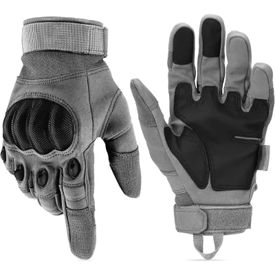 Men Full Finger Tactical Gloves Knuckle Protection Outdoor Training Patrol Wear Resistant Riding Gloves Custom Tactical Gloves