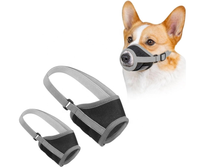 Factory Wholesale Soft Comfortable Pet Muzzle Adjustable Breathable Anti-Bite Anti-Feeding Muzzle with Elegant Scarf Decoration