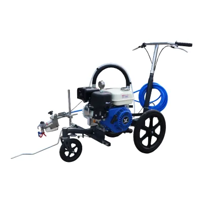 Hand-push Road Painting Machine Line Marking Spraying Guns Engine Powered Road Marking Machine