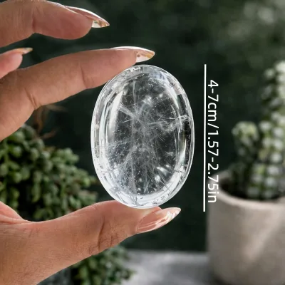 Wholesale Natural White Crystal Clear Quartz Palm Stones Feng Shui Style Hot Therapy & Mineral Specimens