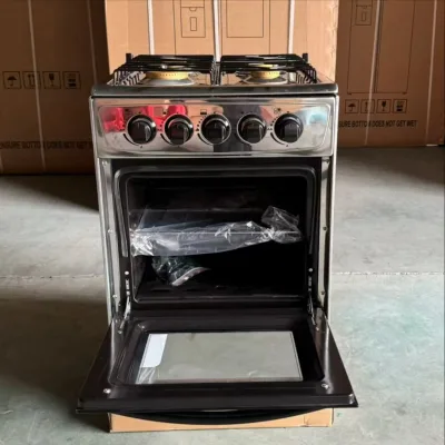 X 4 Gas High-end Automatic Ignition Multi-function Stove Oven Integrated Machine, with 52L Large Oven, Stainless Steel