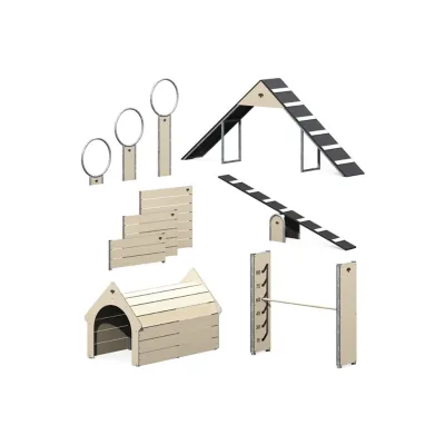 Premium Multi-Functional Pet Playground Combo: Climbing Frame, Tunnel & Balance Beam, Non-Toxic Durable for Backyard & Pet Parks