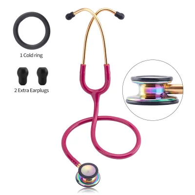 Wholesale High-quality Medical Grade Gold-Plated Stainless Steel Double-Sided Stethoscope for Clinical Teaching & Hospital Use