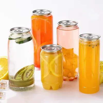 Eco Friendly 16 oz Plastic Jars With Lids Pet Plastic Jar Plastic Water Bottle Fresh Juice Jar