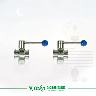 FACTORY DIRECTLY WAFER SOFT SEALING SANITARY MANUAL BUTTERFLY VALVE