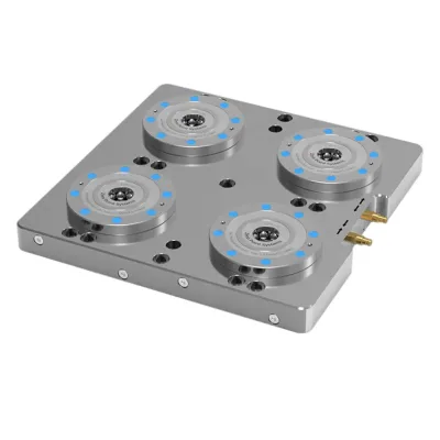 ZPS Four Module Zero Point Base Plate for CNC Workholding, Rotary Table, Automated Equipment and 5 Axis CNC