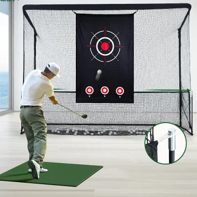 Factory Outlet High Quality 10x7.5ft Heavy Duty Hitting Net Golf Practice Net for Indoor or Outdoor Training with Carry Bag