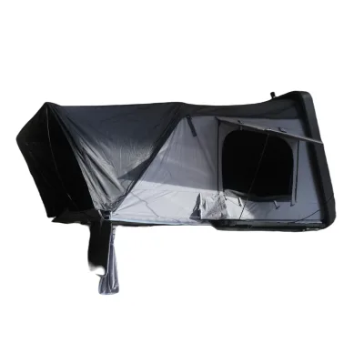 Wholesale Remaco RCT0105 4 Season Camping Trailer Side Open ABS Hard Shell Roof Top Tent Fold 3-4 Person Oxford Fabric Double
