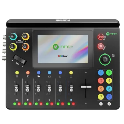 RGBlink Mini-mx SDI All-in-one 10-Channel Live Streaming Video Mixer Switcher USB-C UVC Webcam 5.5-inch TFT Screen Aluminum