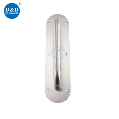 Commercial Stainless Steel 304 Push Pull Door Plate Handle Set For Hospital And School Hygiene Hardware