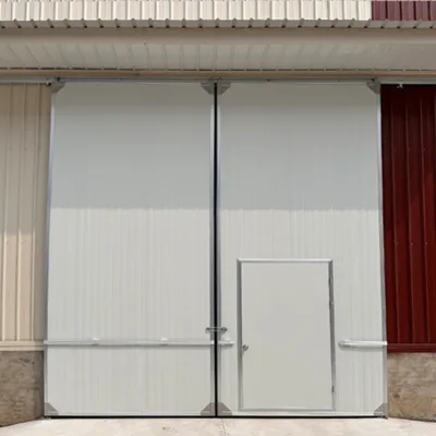 No Rust Design Service Life of More Than 20 Years Install Simple and Maintenance-free Aluminum Alloy Frame Workshop Door