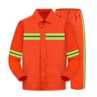 HF Spring Autumn Long Sleeve Labor Protection High-Speed Road Garden Green Suit Workwear Sanitation Overalls
